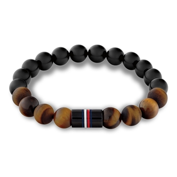 Tommy Hilfiger armbånd Jameson Tiger og Sort Agat