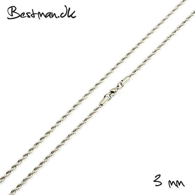 Stål halskæde Classic 3mm