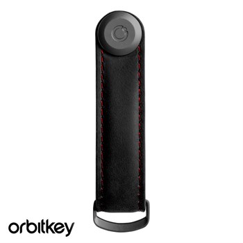 Orbitkey Nøglering Obsidian Black & Red