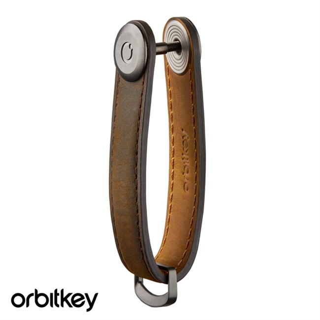 Orbitkey Nøglering Oak Brown Læder