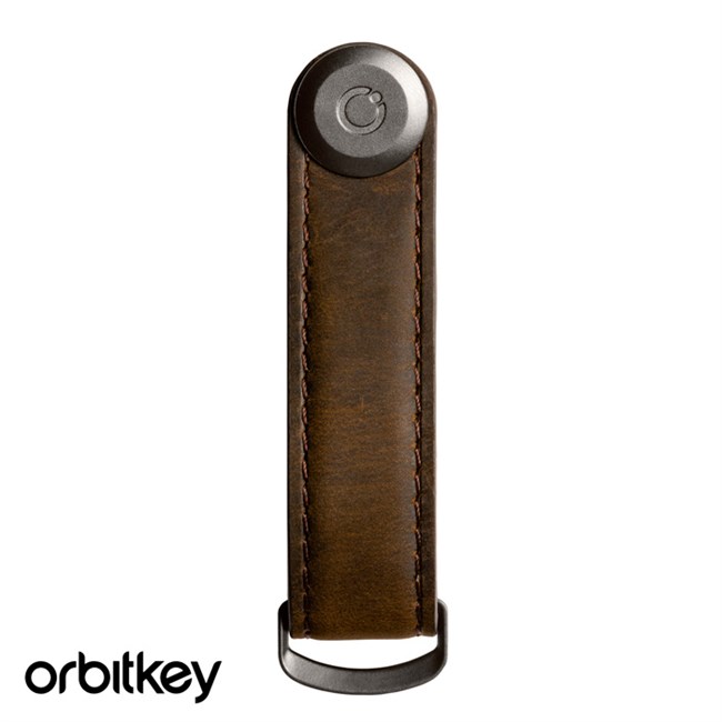 Orbitkey Nøglering Oak Brown Læder