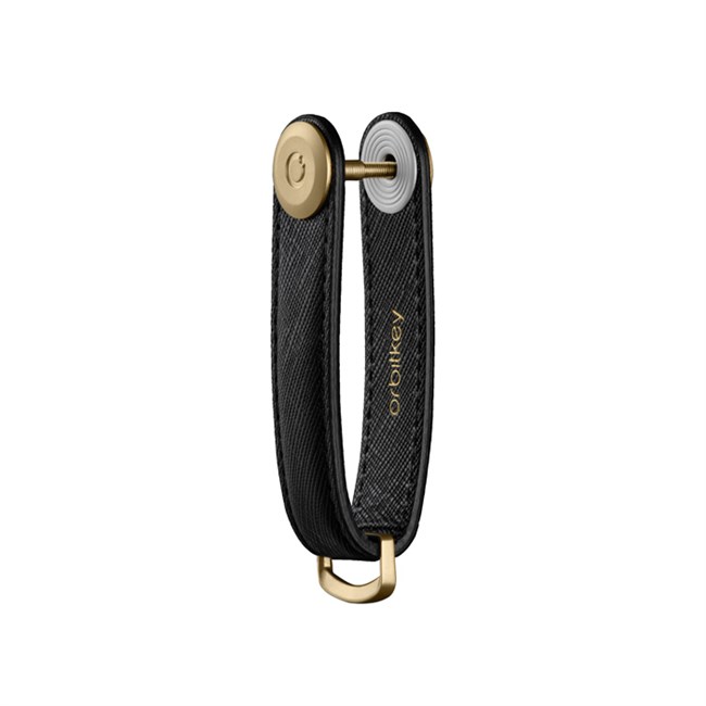 Orbitkey Nøglering Saffiano Liquorice Black