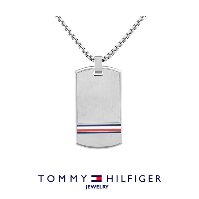 Hilfiger Halskæde Dogtag Vendbar Logo Corp