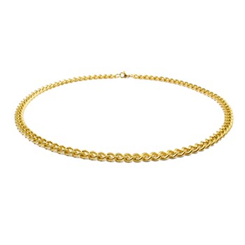 Klassisk Halskæde Guld Design 8mm