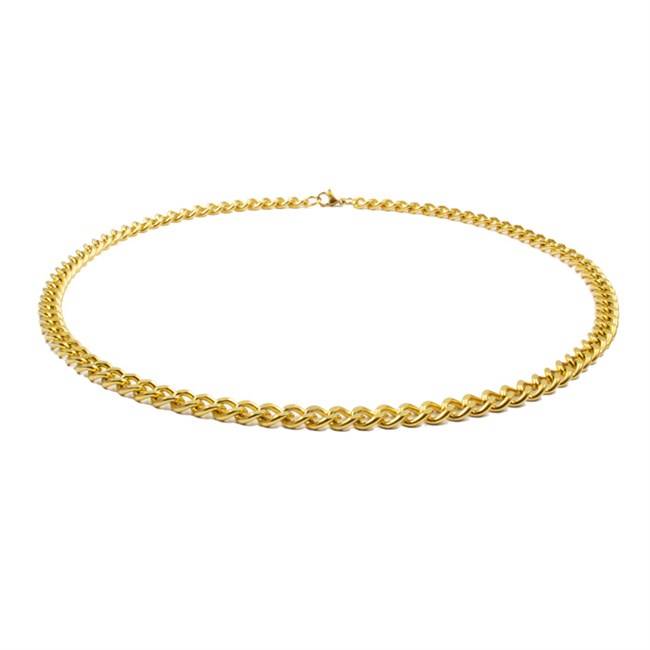 Klassisk Halskæde Guld Design 8mm
