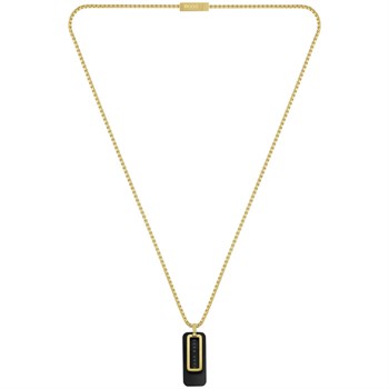 Hugo Boss Halskæde Black & Gold Dogtag