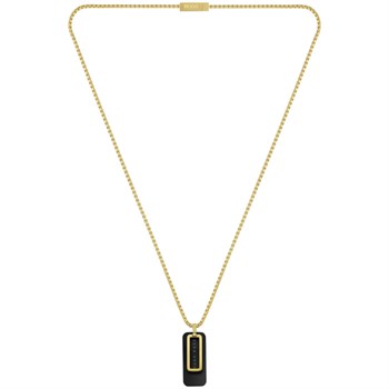 Hugo Boss Halskæde Black & Gold Dogtag