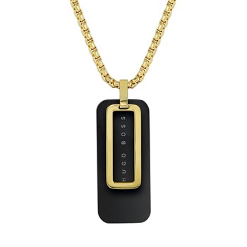 Hugo Boss Halskæde Black & Gold Dogtag