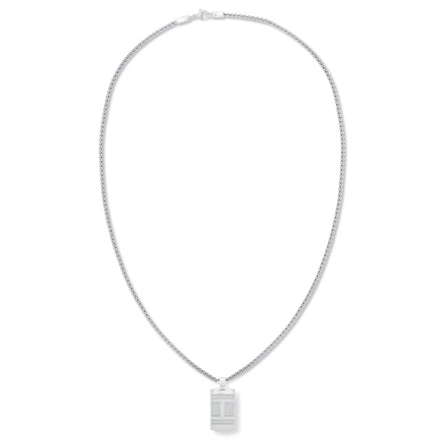 Dogtag TH Logo Mat Slebet Stål