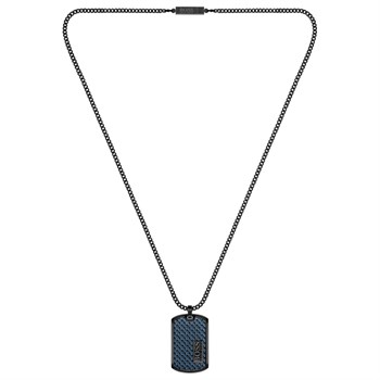 Hugo Boss Dogtag Halskæde Lander Dark Blue