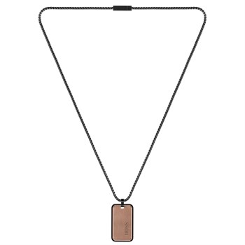 Hugo Boss Dogtag Halskæde Bronze & Sort