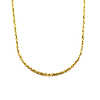 Klassisk guldfarvet halskæde i snoet design.