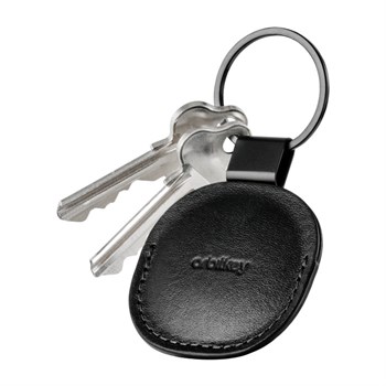 Airtag Holder Sort Læder Orbitkey