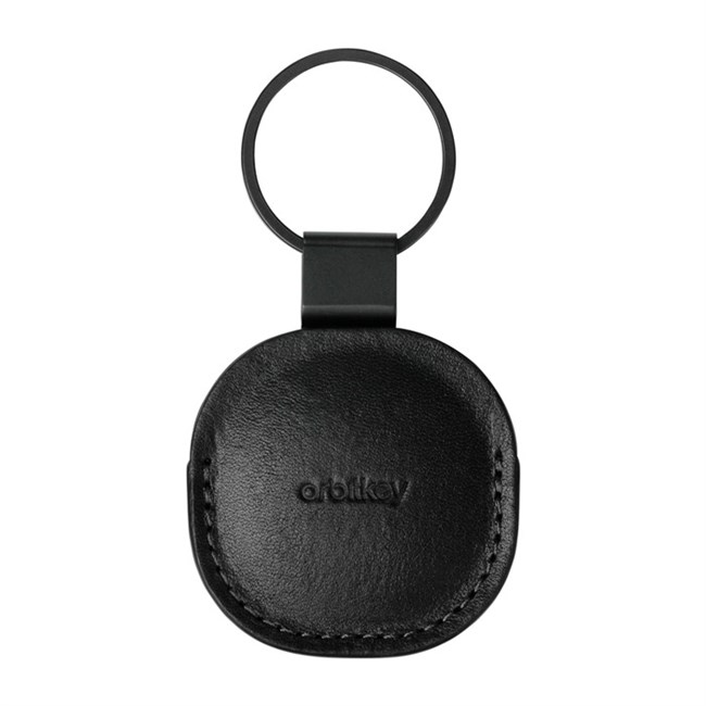 Airtag Holder Sort Læder Orbitkey