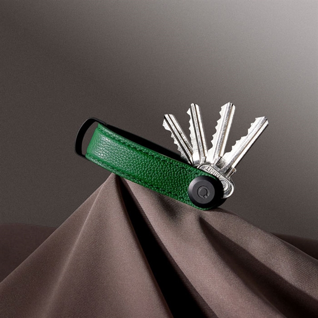 Orbitkey Nøglering Emerald Green & Black Pebbled