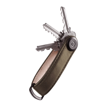 Orbitkey Nøglering Olive Læder