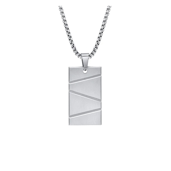 Lækker dogtag halskæde med zigzag mønster.