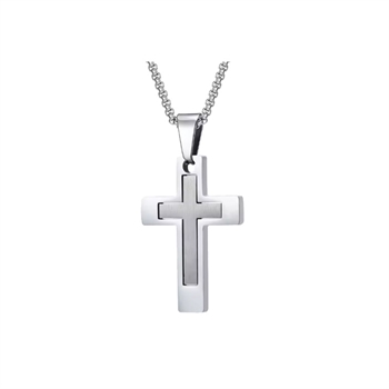 Kors Halskæde Twotone Stål