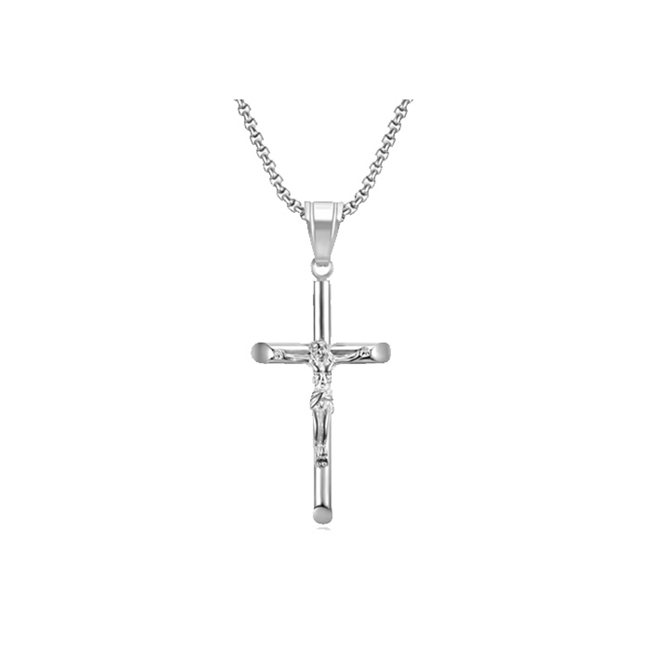 Kors Halskæde Eusta Sølvtonet