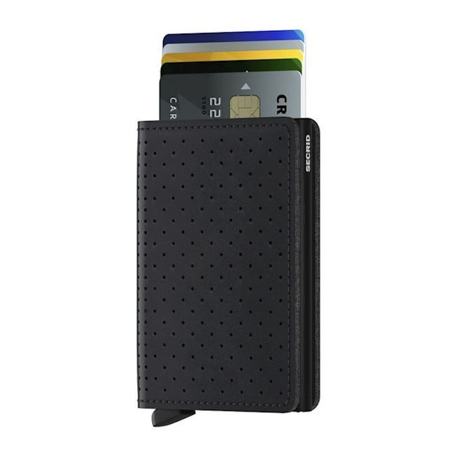 Secrid Slim Wallet Perforated Black Kortholder