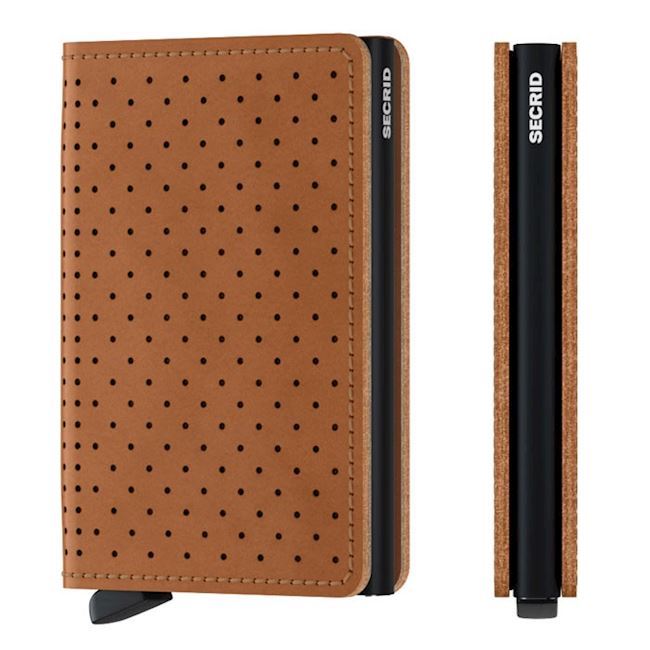 Secrid Slim Wallet Perforated Cognac Kortholder