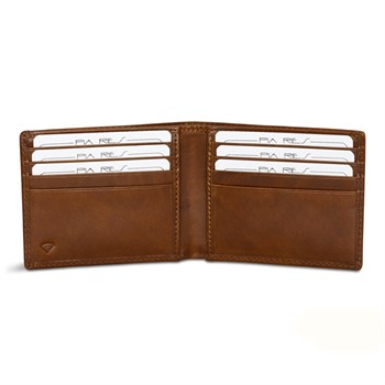 Kortholder Pung med Seddelrum Kalveskind Cognac