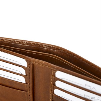 Kortholder Pung med Seddelrum Kalveskind Cognac