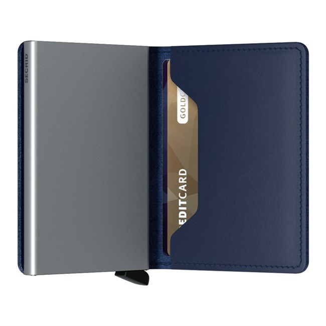 Secrid Slim Wallet Original Navy & Silver