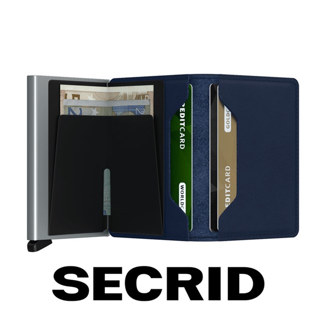 Secrid Slim Wallet Original Navy & Silver