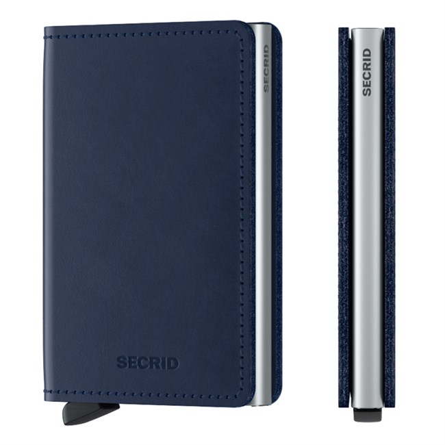 Secrid Slim Wallet Original Navy & Silver