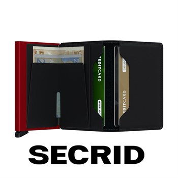 Secrid Slim Wallet Matte Black & Red