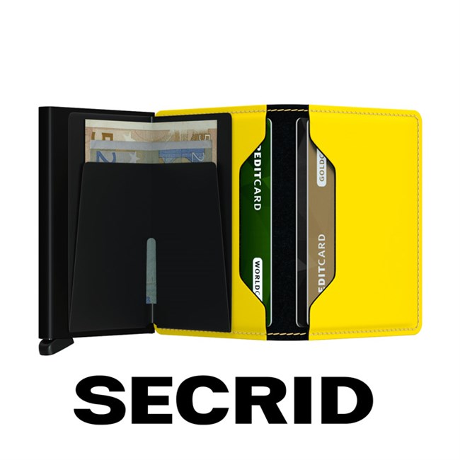 Secrid Slim Wallet Matte Black & Yellow