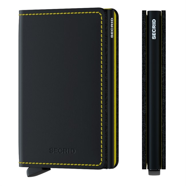 Secrid Slim Wallet Matte Black & Yellow