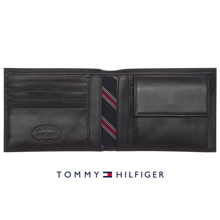 ødemark pakke fortov Tommy Hilfiger Pung ETON CC & COIN Sort Læder