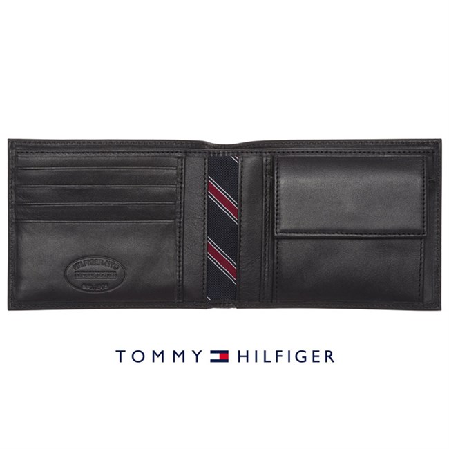 Tommy Hilfiger Pung ETON CC & COIN Sort Læder