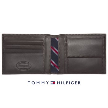 Tommy Hilfiger Pung ETON CC & COIN Brunt Læder