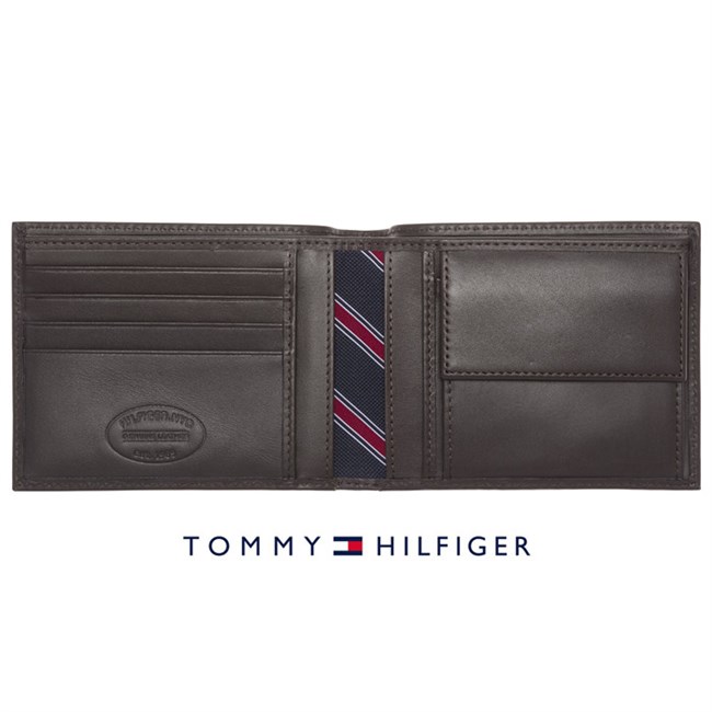 Tommy Hilfiger Pung ETON CC & COIN Brunt Læder