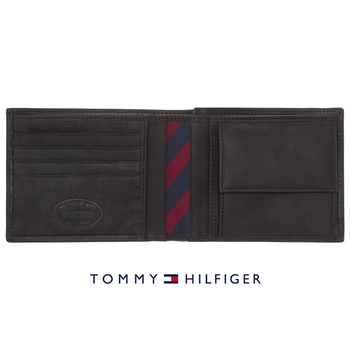 Tommy Hilfiger Pung JOHNSON CC Med Møntrum Sort Læder