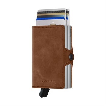 Secrid Twin Wallet Cognac Brown & Silver