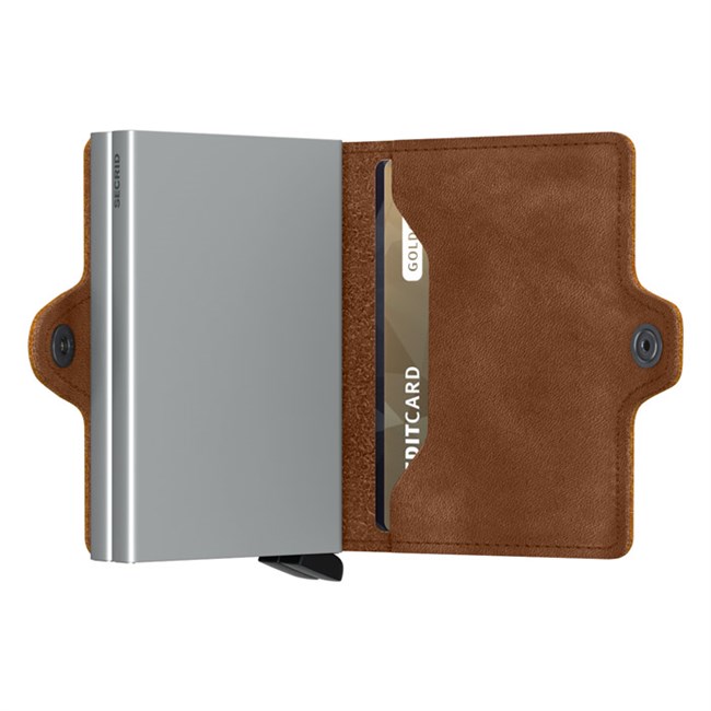 Secrid Twin Wallet Cognac Brown & Silver