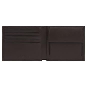 Calvin Klein Pung Med Møntrum Bifold 5 CC Dark Brown