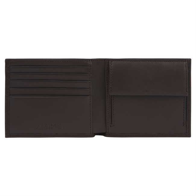 Calvin Klein Pung Med Møntrum Bifold 5 CC Dark Brown