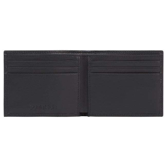 Calvin Klein Kortholder Pung Bifold 6 CC Sort Læder