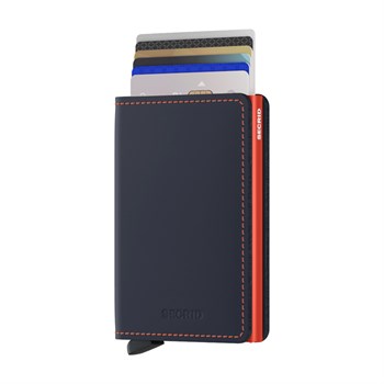 Secrid Slim Wallet Matte Night Blue & Orange