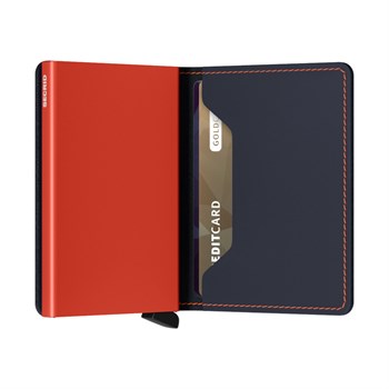 Secrid Slim Wallet Matte Night Blue & Orange