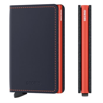 Secrid Slim Wallet Matte Night Blue & Orange