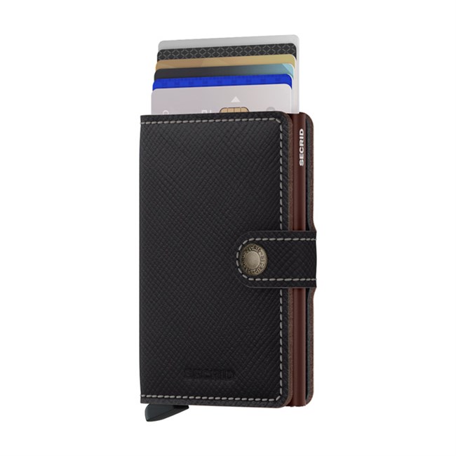 Secrid Mini Wallet Saffiano Brown