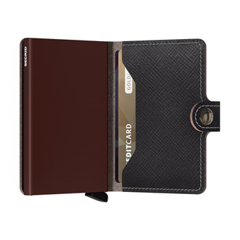 Secrid Mini Wallet Saffiano Brown