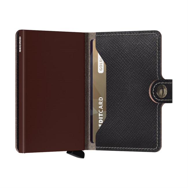 Secrid Mini Wallet Saffiano Brown