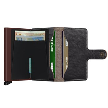 Secrid Mini Wallet Saffiano Brown